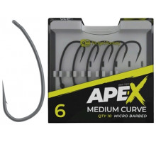RidgeMonkey Ape-X Medium Curve carp hook with barb #4 (10 pcs/pack)
