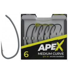 RidgeMonkey Ape-X Medium Curve carp hook with barb #6 (10 pcs/pack)