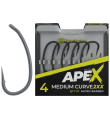 Гачок короповий RidgeMonkey Ape-X Medium Curve 2XX з борідкою #2 (10 шт/уп)