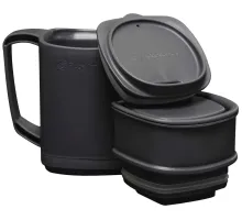 Thermal mug RidgeMonkey ThermoMug DLX Brew Set Gray with a set of containers
