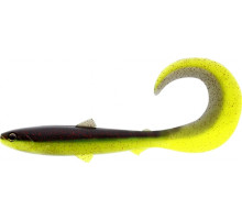 Silicone Westin BullTeez Curltail 8cm 3g Black/Chartreuse (3pcs/pack)