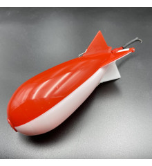 Spomb L white and red bait rocket