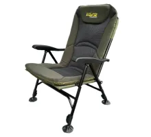 Крісло Eclipse Ranger Pro 1010-W складане з підлокітником, з флісом та сіткою, 4 ноги регулюються