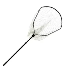 Подсак Breeze HY-160160-QP пятиугольная цельная голова 60 см, кордовая сетка, черная телескоп ручка 1.8m