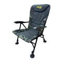 Eclipse Voyager 1010-MS folding carp chair with adjustable armrests and cover
