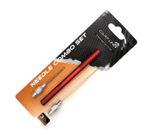 Набір короповий Carp Line: голка, свердло + МЕТАЛЕВА РУЧКА Needle Combo Set 'HW-062' RED