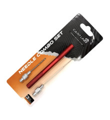 Набор карповый Carp Line: игла, сверло + МЕТАЛЛИЧЕСКАЯ РУЧКА Needle Combo Set 'HW-062' RED