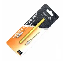 Набір короповий Carp Line: голка, свердло + МЕТАЛЕВА РУЧКА Needle Combo Set 'HW-062' YELLOW