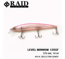 Wobbler Raid Level Minnow 125mm 14.0g #014 Skeleton Candy