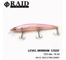 Воблер Raid Level Minnow 125mm 14.0g #014 Skeleton Candy