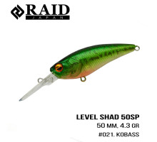 Wobbler Raid Level Shad 50mm 4.3g #021 Kobass