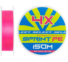Шнур Select Sprint PE 4X Pink 150m #0.2/0.06mm 7lb/3.1kg