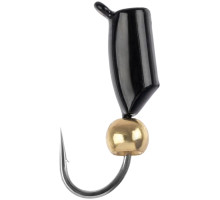 Мормышка вольфрамовая Viking Fishing Rigabik+bead 0.35g 2mm Black+G (5шт)