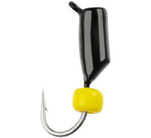 Мормишка вольфрамова Viking Fishing Rigabik+bead 0.35g 2mm Black+Y (5шт)