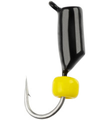 Мормышка вольфрамовая Viking Fishing Rigabik+bead 0.62g 2.5mm Black+Y (5шт)