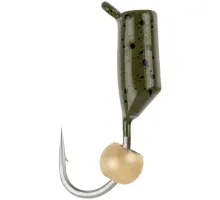 Mormyshka tungsten Viking Fishing Rigabik+bead 0.62g 2.5mm Olive+G (5pcs)