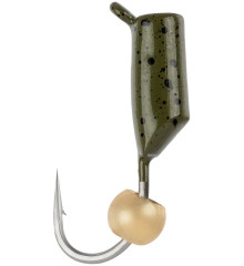 Мормышка вольфрамовая Viking Fishing Rigabik+bead 0.62g 2.5mm Olive+G (5шт)