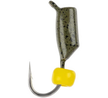 Мормышка вольфрамовая Viking Fishing Rigabik+bead 0.35g 2mm Olive+Y (5шт)