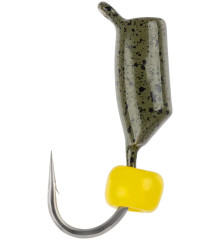 Мормышка вольфрамовая Viking Fishing Rigabik+bead 0.62g 2.5mm Olive+Y (5шт)