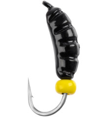 Мормишка вольфрамова Viking Fishing Shrimp+bead 0.37g 7mm Black+Y (5шт)