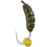 Мормишка вольфрамова Viking Fishing Shrimp+bead 0.37g 7mm Olive+Y (5шт)