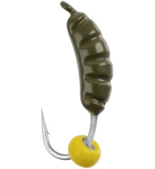 Мормишка вольфрамова Viking Fishing Shrimp+bead 0.37g 7mm Olive+Y (5шт)