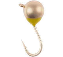 Mormyshka tungsten Viking Fishing Round+drop 0.31g 3mm Gold (5pcs)