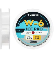 Леска Viking Fishing Ice Pro W-6 30m (clear) 0.135mm 1.98kg
