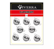 Disassemblable tungsten cheburashka Viverra 1.5g Electroplated silver