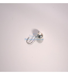 Tungsten jig Winter Star shot eyelet 7.0mm / 3.22gr. hook number 10: silver