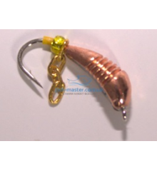 Tungsten jig Winter Star banana notched chain 4.0mm / 1.2g hook No. 12: copper / yellow