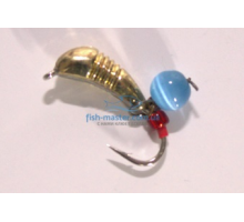 Tungsten jig Winter Star banana notched hanger 4.0mm / 1.2g hook No. 12: gold / blue
