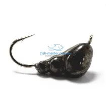 Tungsten jig Winter Star ant eye 3.0mm / 0.30gr. hook number 18: black