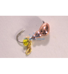 Mormyshka tungsten Winter Star ant eye chain 4.0mm / 0.76gr. hook number 14: copper / yellow