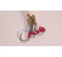 Tungsten jig Winter Star Uralka chain 3.0mm / 0.57g hook No. 16: gold / red