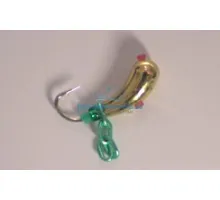 Tungsten jig Winter Star Uralka chain 3.0mm / 0.57g hook number 16: gold / green