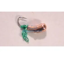 Tungsten jig Winter Star Uralka chain 3.0mm / 0.57g hook No. 16: copper / green