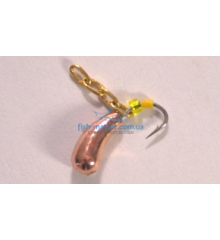Tungsten jig Winter Star Uralka chain 3.0mm / 0.57g hook No. 16: copper / yellow