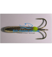 Tungsten jig Winter Star devil with a notch hole 2.6mm / 0.40g hook number 18: gold
