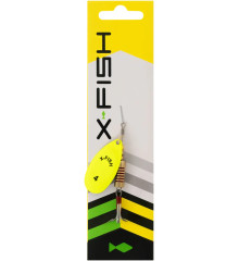 Spinner X-Fish Stark №4 9.5g Nikel UV lime