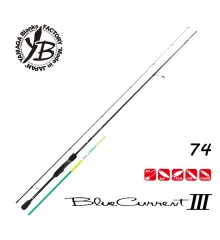 Спінінг Yamaga Blanks Blue Current III BLC-74 2.24m max 10g