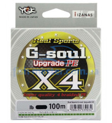 Cord YGK G-Soul X4 Upgrade 100m 0.076mm # 0.2 / 4lb 1.8kg q: light green