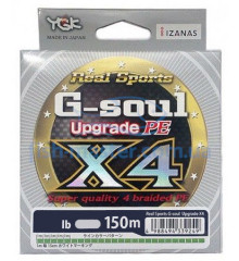 Шнур YGK G-Soul X4 Upgrade 150m 0.128mm #0.6/12lb 5.4kg ц:серый