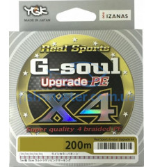 Cord YGK G-Soul X4 Upgrade 200m 0.128mm # 0.6 / 12lb 5.4kg q: gray