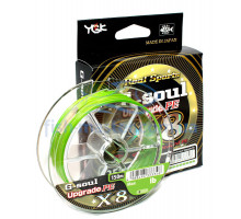 Шнур YGK G-Soul X8 Upgrade 150m 0.128mm #0.6/14lb 6.35kg ц:салатовый