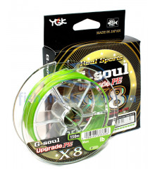 Шнур YGK G-Soul X8 Upgrade 150m 0.165mm #1.0/22lb 10kg ц:салатовый