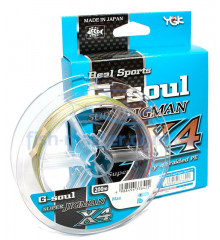 Шнур YGK Super Jig Man X4 200m (мультіколор) #0.5/0.117mm 10lb